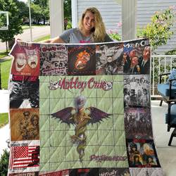 Mtley Cre Albums Quilt Blanket For Fans Ver 17 and Home Decor
