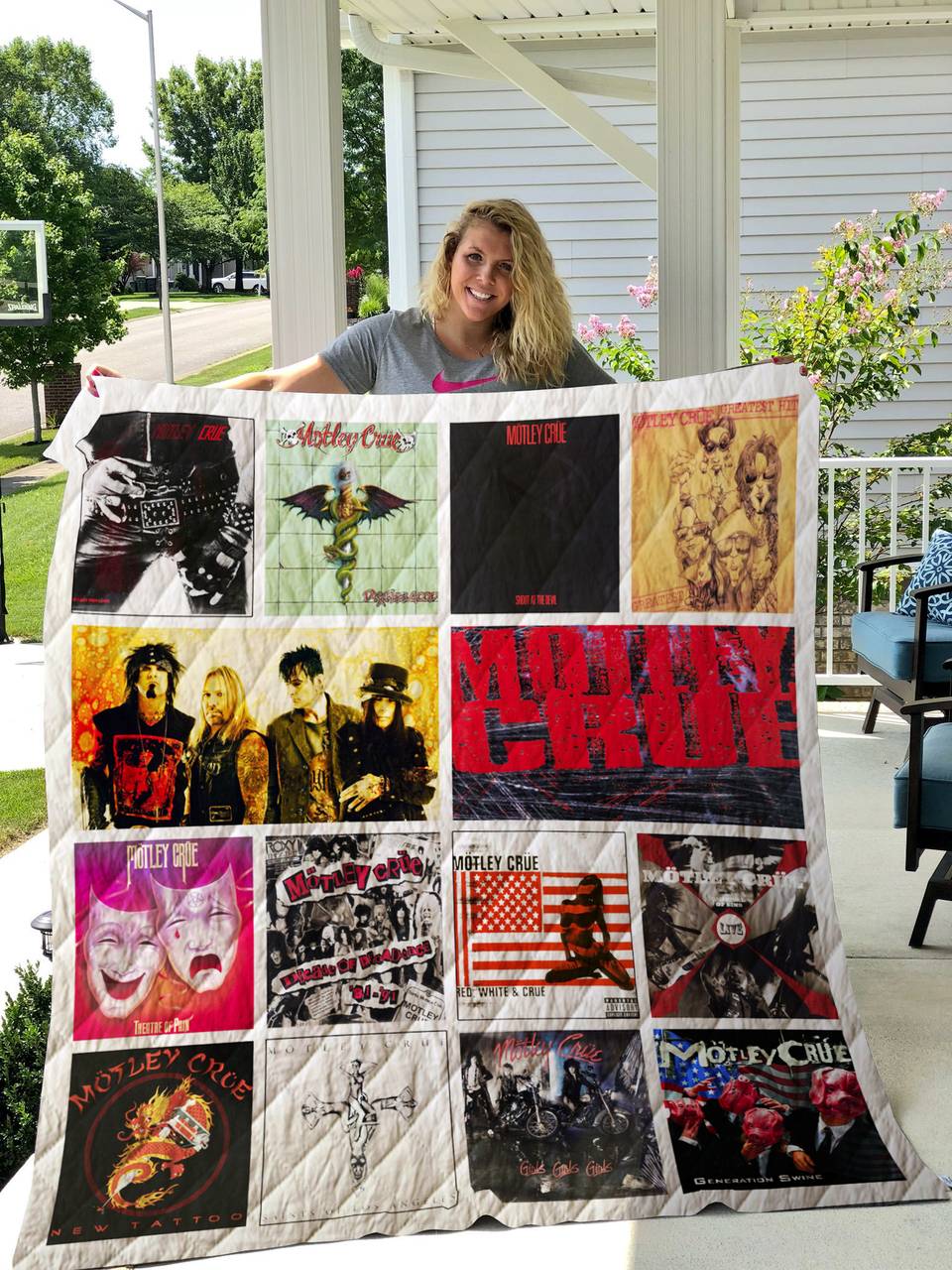 Mtley Cre Albums Quilt Blanket Ver14 and Home Decor
