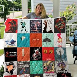 Mulan T Shirt Quilt Blanket and Home Decor