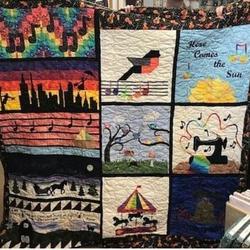 Music Bird Horse Cla0910467Q Quilt Blanket and Home Decor