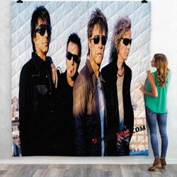 Musical Artists 80S Bon Jovi 3N 3D Customized Personalized Quilt Blanket and Home Decor