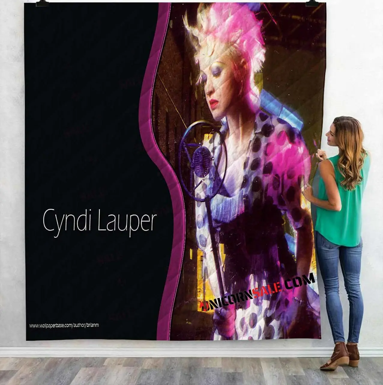 Musical Artists 80S Cyndi Lauper 1V 3D Customized Personalized Quilt Blanket and Home Decor