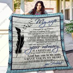 My Angel Wife I Have You In My Heart Quilt Blanket Dhc040120189Td and Home Decor