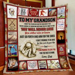 My Baseball Grandson, Gigi Quilt Blanket and Home Decor