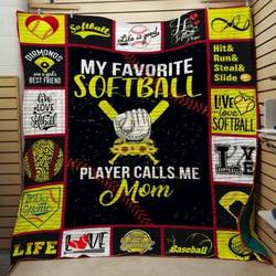My Favorite Softball Quilt Blanket  Quilt and Home Decor
