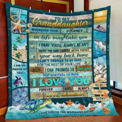 My Granddaughter, Lovely Turtle Quilt Blanket and Home Decor