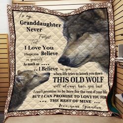 My Granddaughter Never Forget That I Love You Grandpa_S Love Quilt and Home Decor