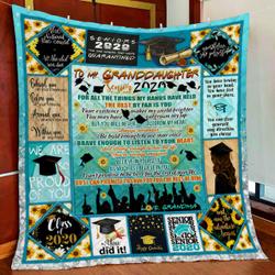 My Granddaughter Senior 2020, Believe In Yourself Quilt Blanket and Home Decor