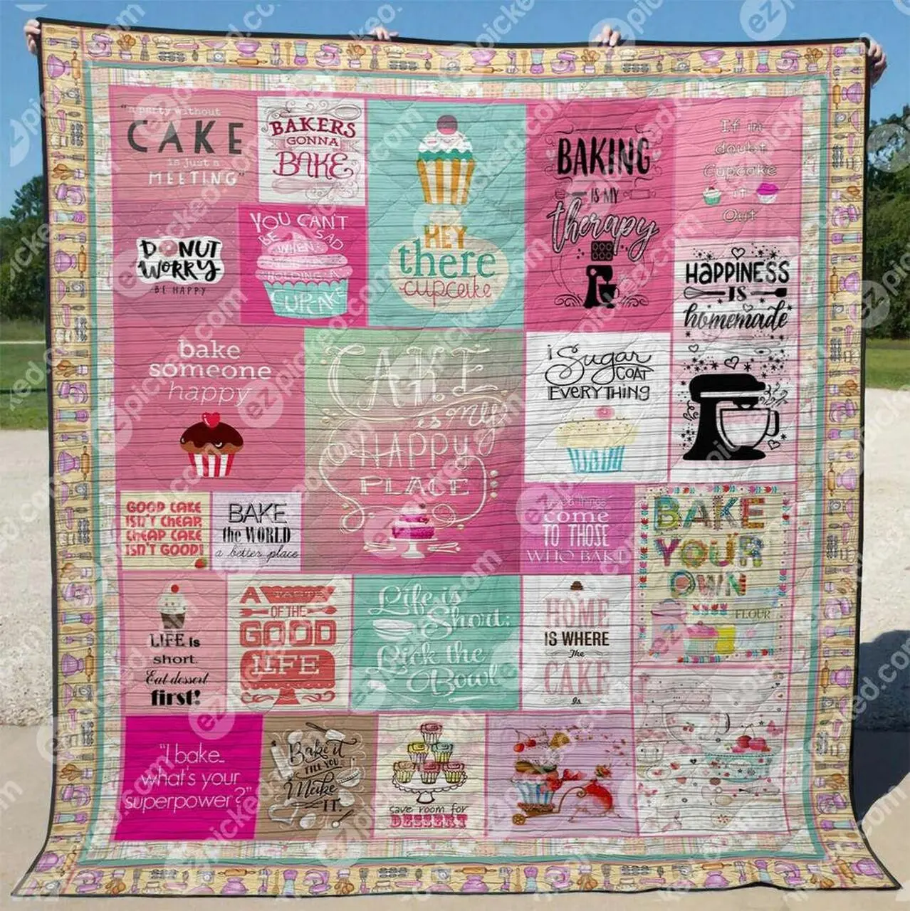 My Happy Place Clt170647 Quilt Blanket and Home Decor
