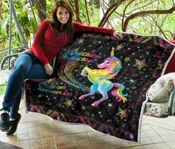 My Heart Believes In Many Things Unicorn Quilt Blanket Dhc020120198Td and Home Decor