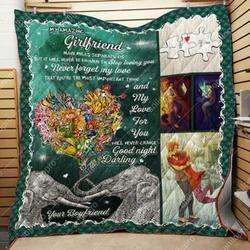 My Love For You  Your Beloved Girl Quilt Blanket  Quilt and Home Decor