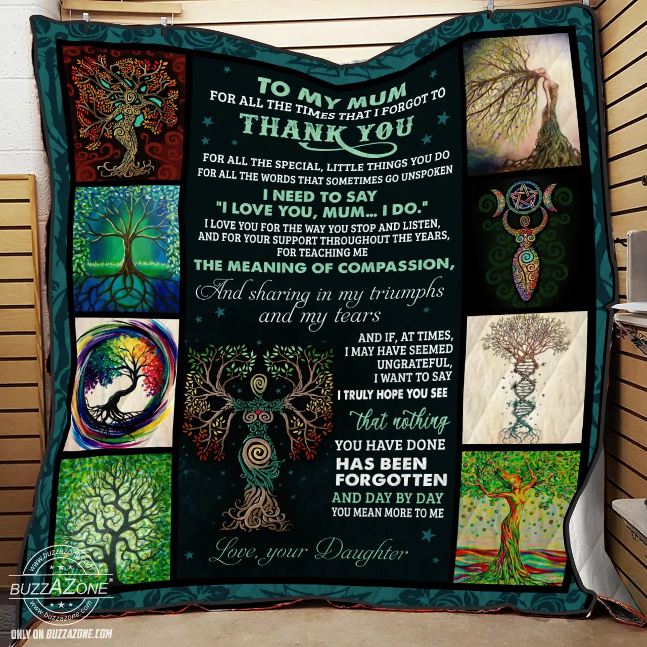 My Mum You Mean More To Me Tree Of Life Quilt Ko and Home Decor