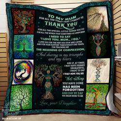 My Mum You Mean More To Me Tree Of Life Quilt Ko and Home Decor