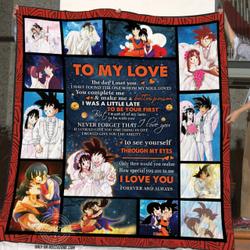 My Only Love Never Forget That I Love You Dragon Ball Quilt Ko and Home Decor