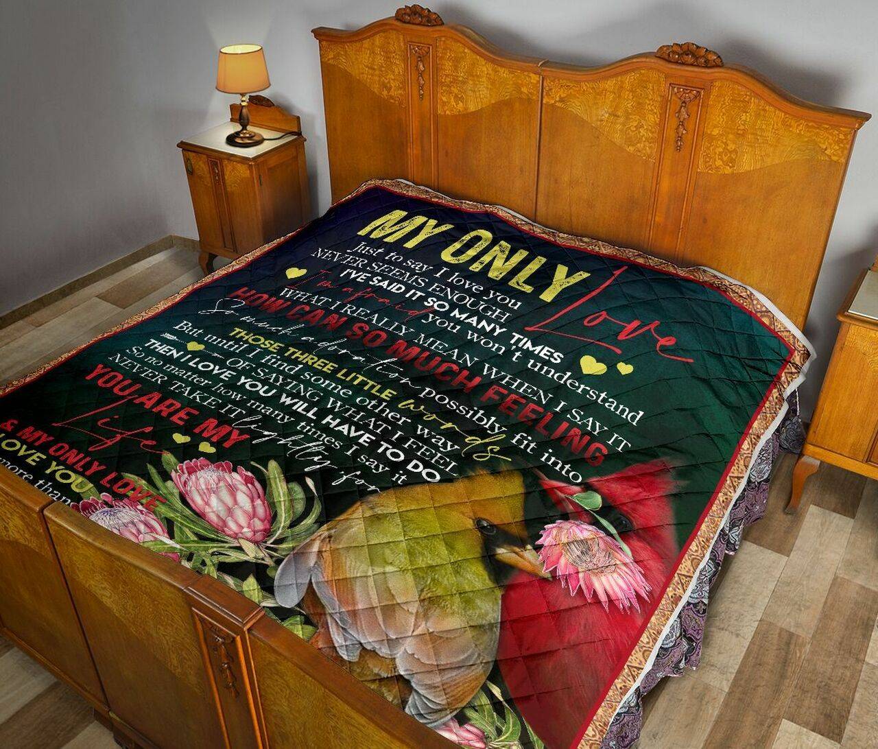 My Only Love Quilt Blanket Dhc02011588Dd and Home Decor