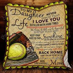My Softball Daughter Cl19100602Mdq Quilt Blanket and Home Decor