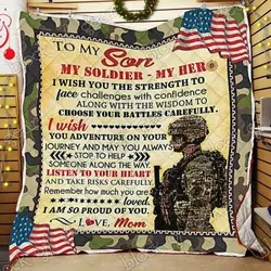 My Soldier My Hero Love Mom Cl22100385Mdq Quilt Blanket and Home Decor