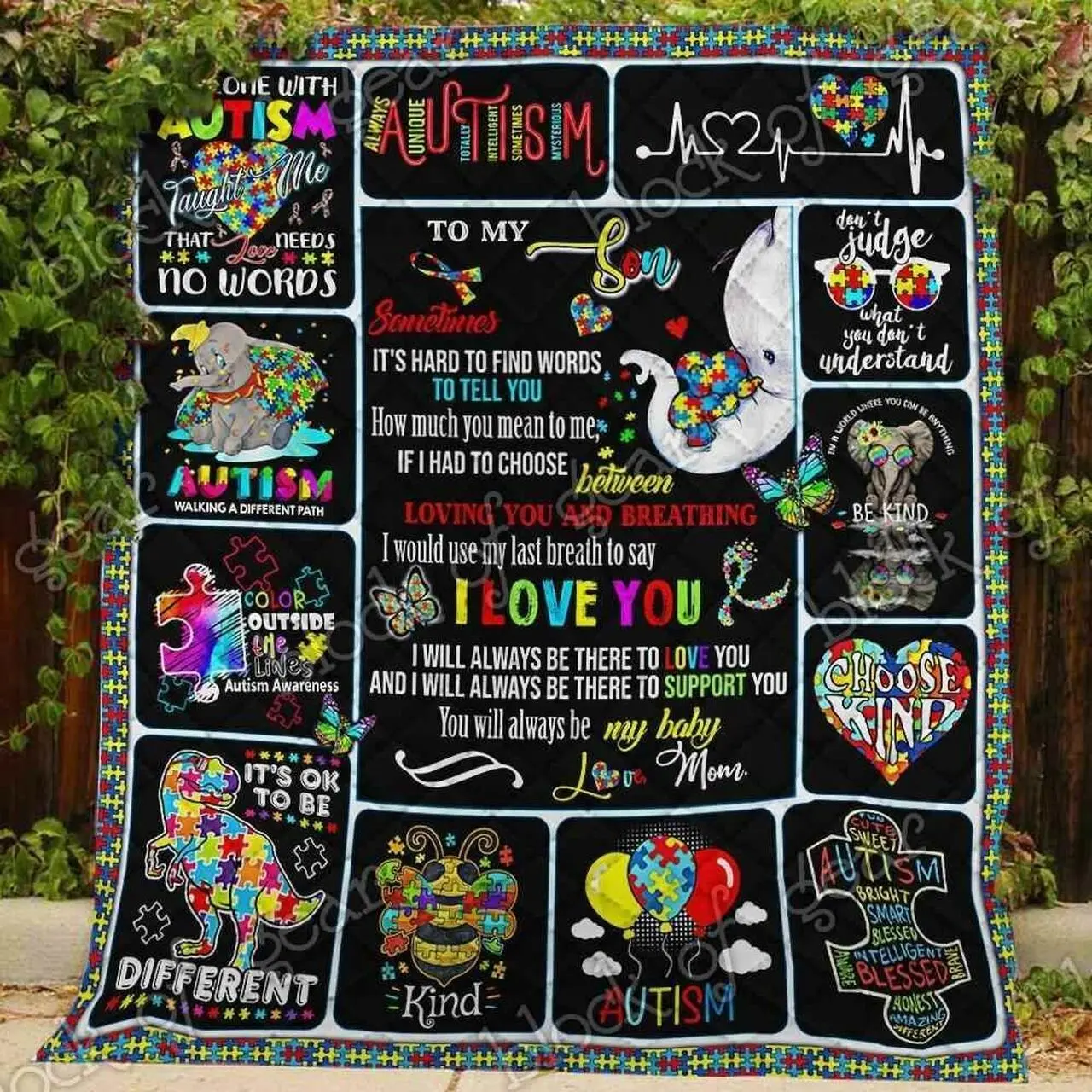 My Son Autism Blanket Kc1807 Quilt and Home Decor