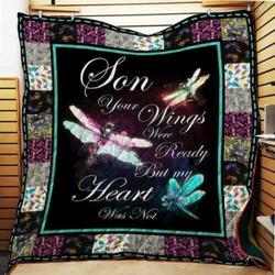 My Son Dragonfly Cl22100386Mdq Quilt Blanket and Home Decor