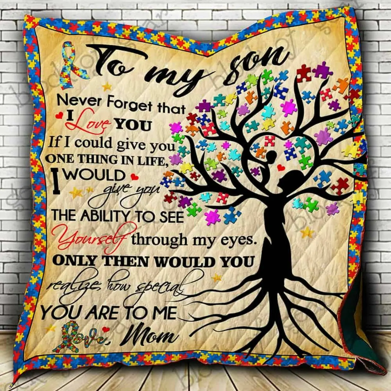 My Son You Are Special To Me Autism Cl22100387Mdq Quilt Blanket and Home Decor