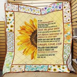 My Sunshine Granddaughter Love Dee Dee Cl18100502Mdq Quilt Blanket and Home Decor