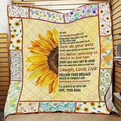My Sunshine Granddaughter Love Nana Cl18100509Mdq Quilt Blanket and Home Decor