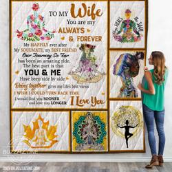 My Wife I Would Find You Sooner And Love You Longer Yoga Quilt Ko and Home Decor