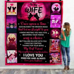 My Wife Thanks For Your Being My Best Friend Mickey Quilt Ko and Home Decor