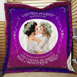 Myself What A Wonderful World Quilt Blanket and Home Decor