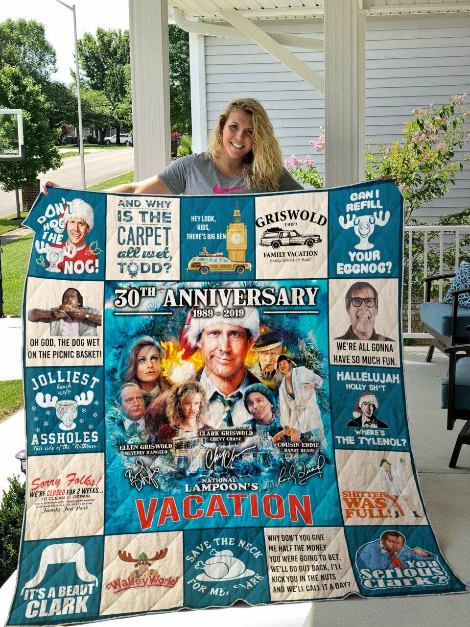 National LampoonS Christmas Vacation 30Th Anniversary Quilt Blanket For Fans Ver 17 and Home Decor