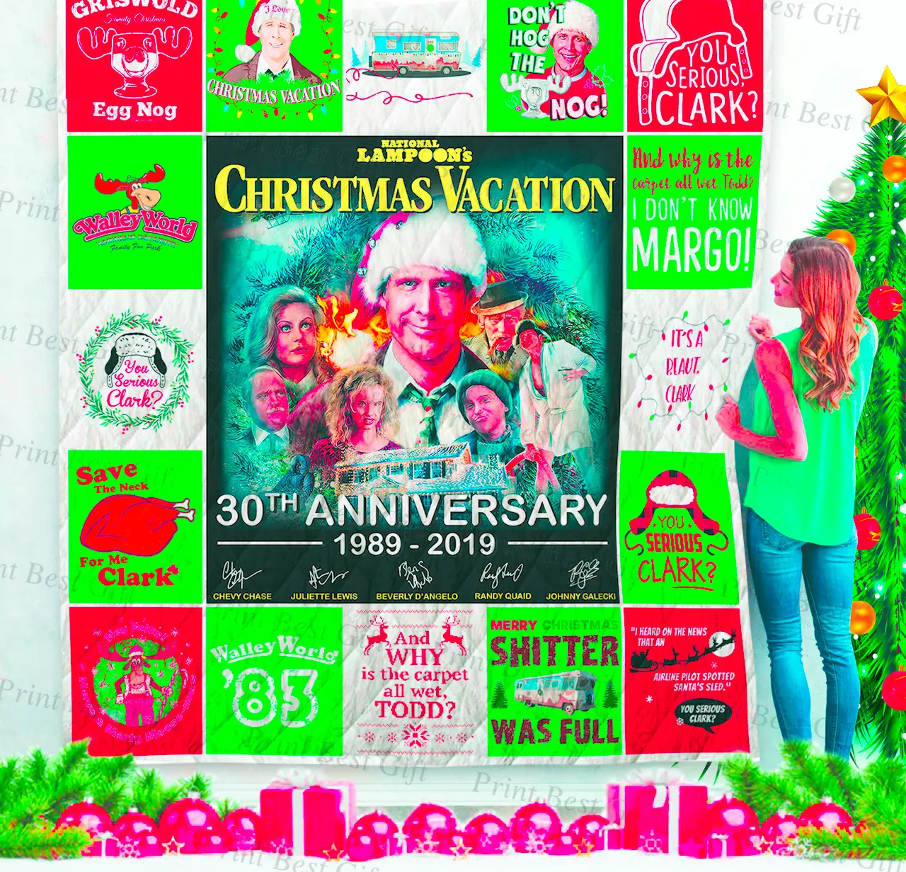 National LampoonS Christmas Vacation Poster Quilt 9 and Home Decor