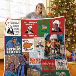 National LampoonS Christmas Vacation Poster Quilt Blanket and Home Decor