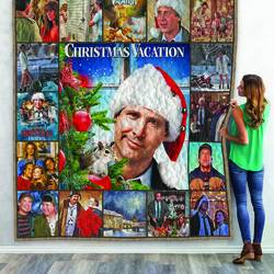 National Lampoon’S Christmas Vacation Poster Quilt Blanket Ver 4      and Home Decor