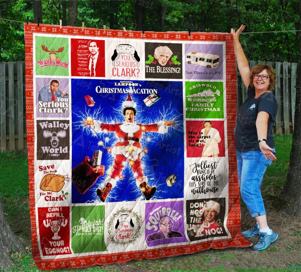 National Lampoon’S Christmas Vacation Quilt Blanket 01711 and Home Decor