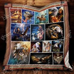 Native American Eagle Cl2100373Mdq Quilt Blanket and Home Decor