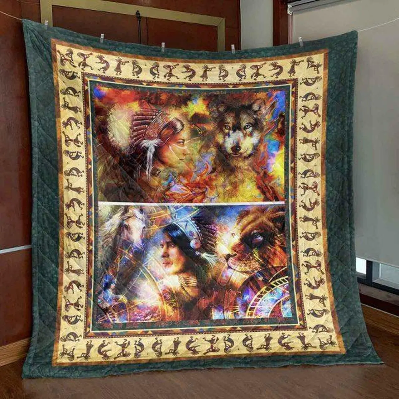 Native Spirit Quilt Blanket Ylt6 Quilt and Home Decor