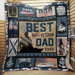 Navy Dad Clm1510094 Quilt Blanket and Home Decor