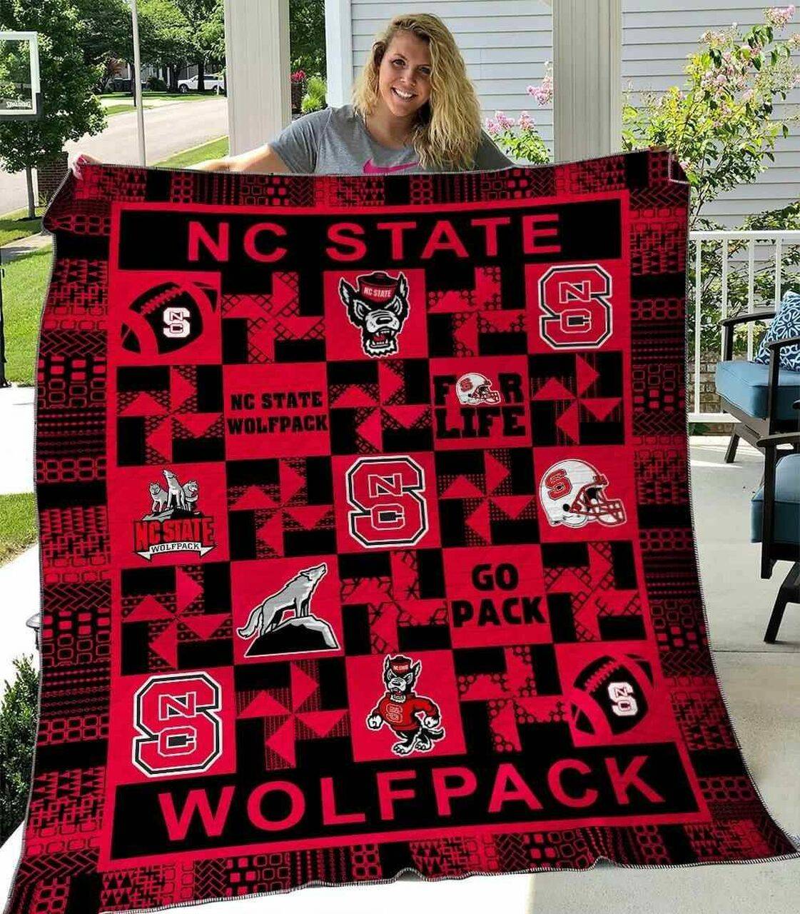 Nc State Wolfpack Ver4 Blanket Th1507 Quilt and Home Decor