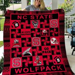 Nc State Wolfpack Ver4 Blanket Th1507 Quilt and Home Decor