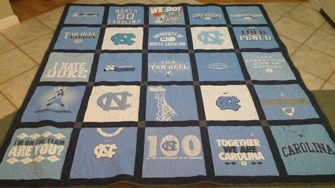 Nc Tar Heels 2 Quilt Blanket Pt27 Quilt and Home Decor