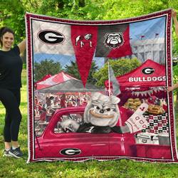 Ncaa-08-Georgia Bulldogs-Quilt For Summer 2019 and Home Decor
