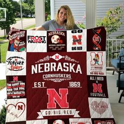 Nebraska Cornhuskers Quilt Blanket 01 and Home Decor