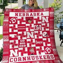 Nebraska Cornhuskers Quilt Blanket  Limited Quilt Blanket and Home Decor