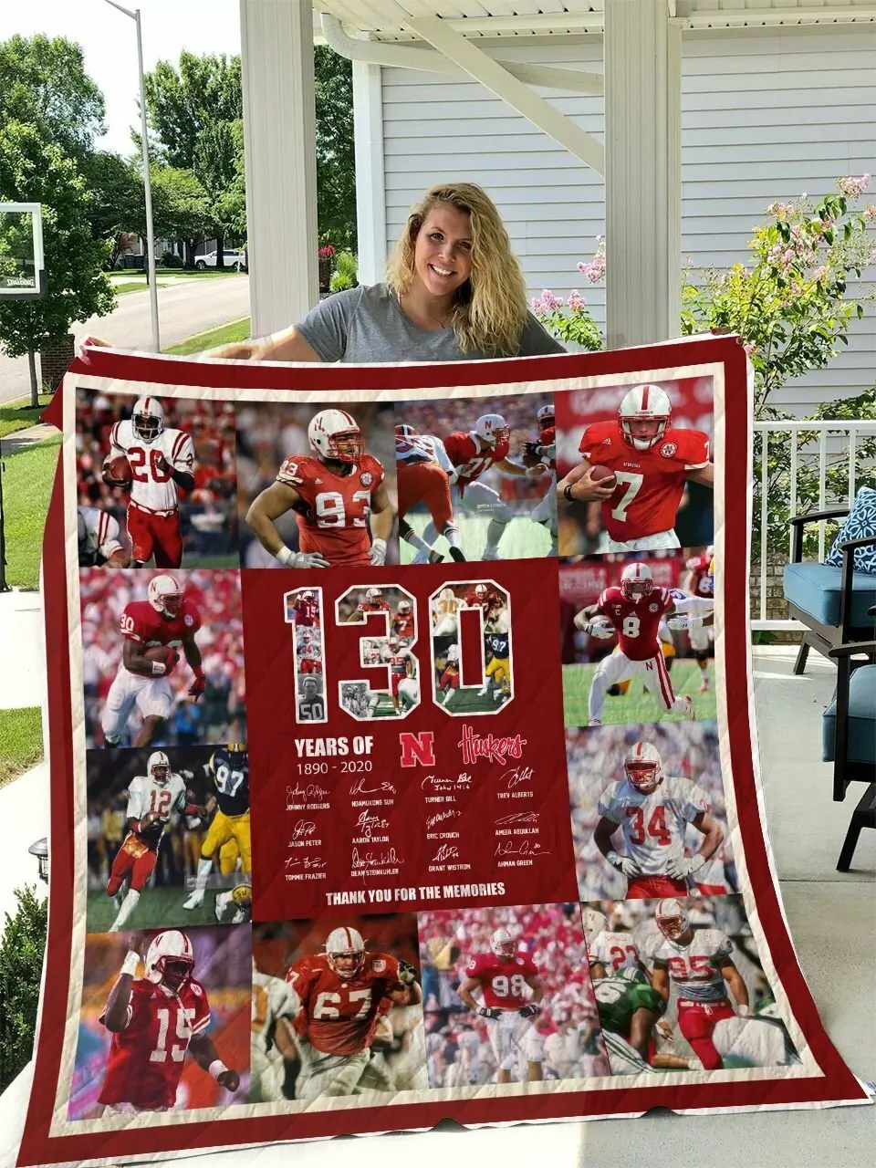 Nebraska Huskers Quilt Blanket and Home Decor