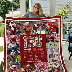 Nebraska Huskers Quilt Blanket and Home Decor