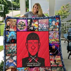 Neil Peart Painting Quilt Blanket and Home Decor