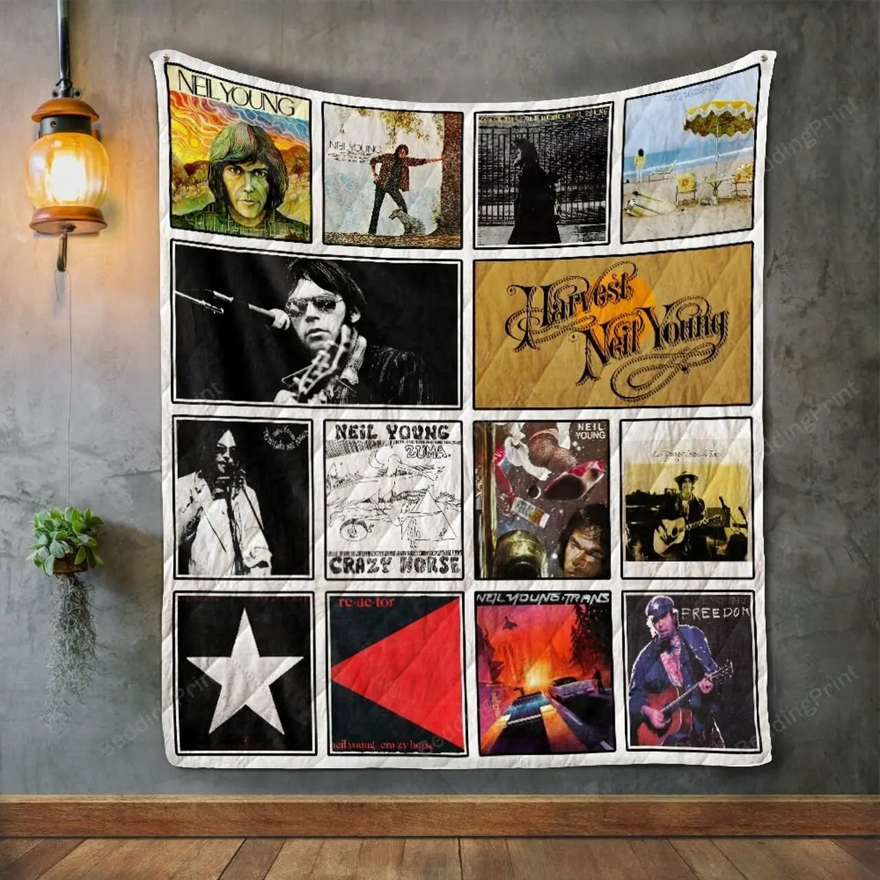 Neil Young Album Covers Quilt Blanket and Home Decor