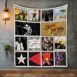 Neil Young Album Covers Quilt Blanket and Home Decor