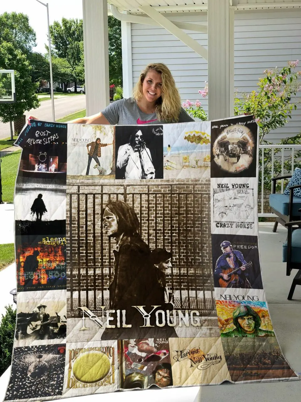 Neil Young Quilt Blanket For Fans Ver 17-2 and Home Decor