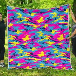 Neon Camouflage Cl17100384Mdq Quilt Blanket and Home Decor